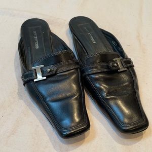 Sergio Rossi leather slides